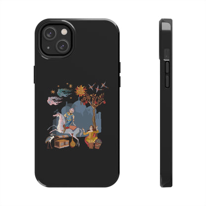 iPhone/Galaxy - Tough Phone Case with Persian Calligraphy Design  - Impact Resistant, TPU Lining, Polycarbonate Shell, Glossy Finish