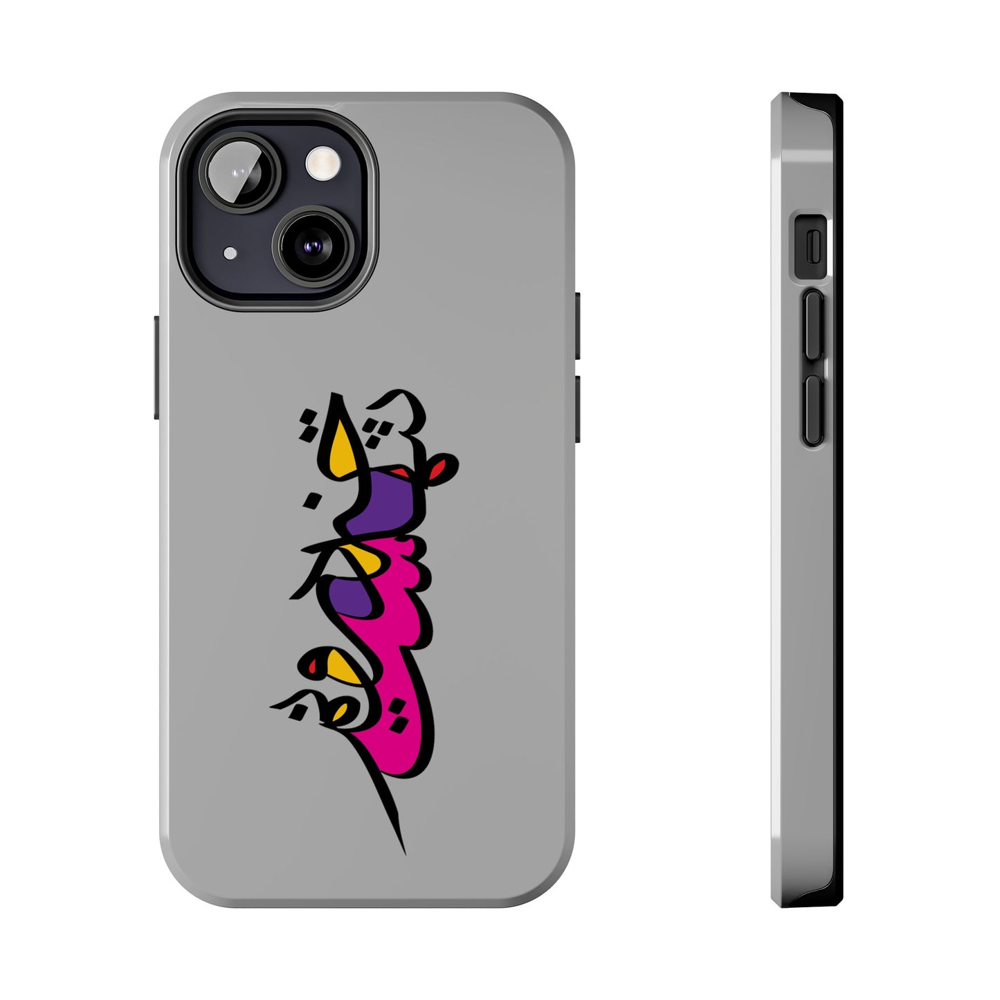 iPhone/Galaxy - Tough Phone Case with Persian Calligraphy Design  - Impact Resistant, TPU Lining, Polycarbonate Shell, Glossy Finish