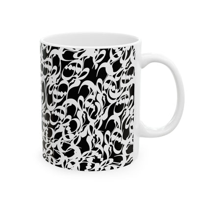 Durable Ceramic Coffee Mug with Persian Calligraphy Design - Vivid Print, BPA & Lead-Free, Microwave & Dishwasher Safe