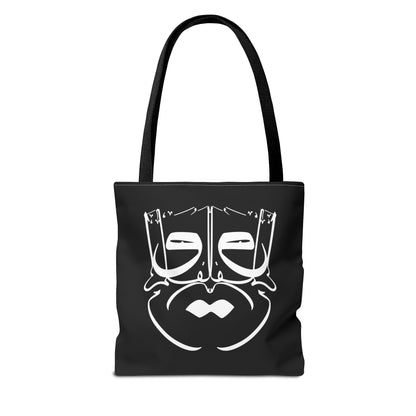 Durable Tote Bags with Persian Calligraphy Design - 3 Sizes, Multiple Handle Colors, Polyester Fabric