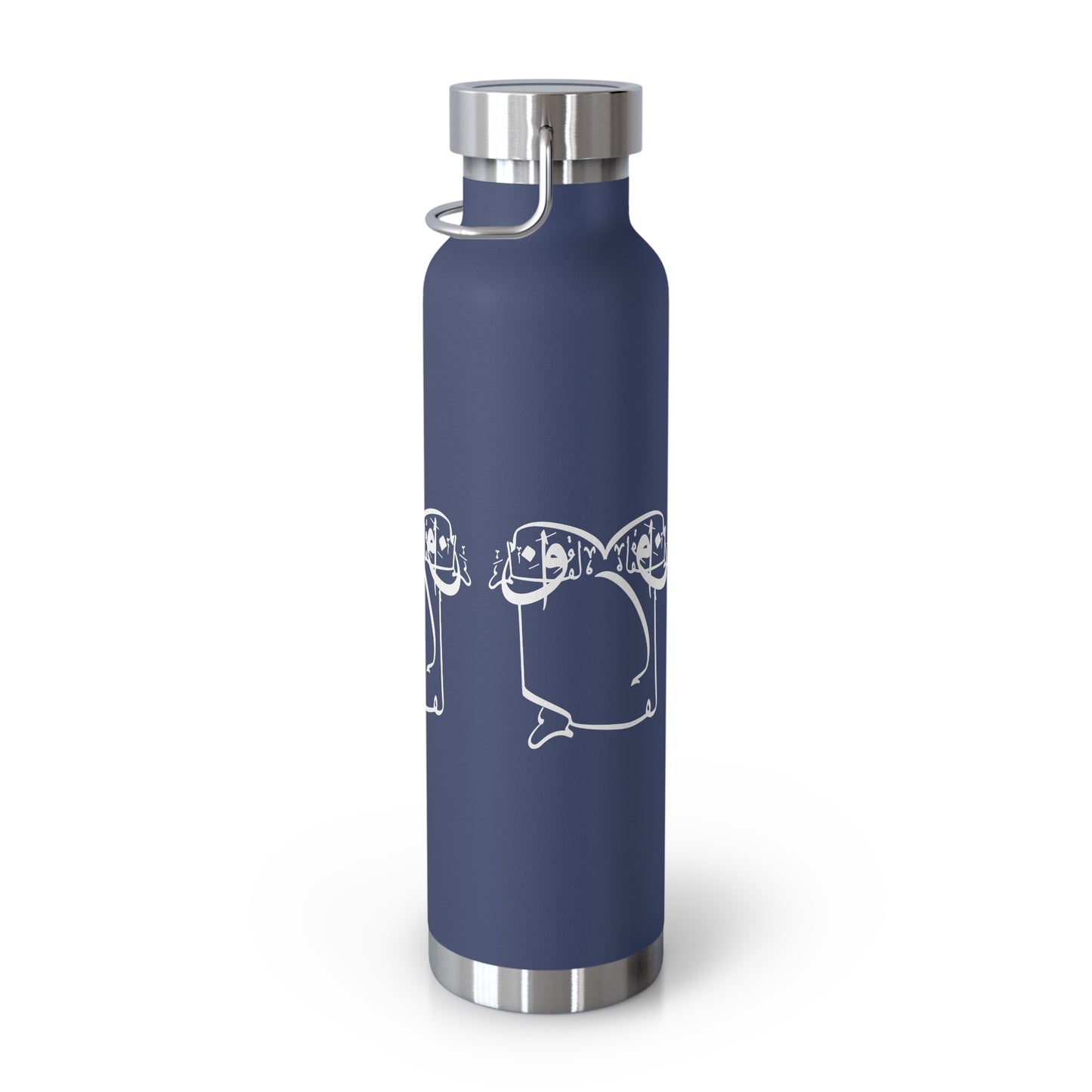 22oz Vacuum Insulated Stainless Steel Bottle with Persian Calligraphy Design - Double Wall, BPA Free, Spill-Proof, Scratch & Fade Resistant