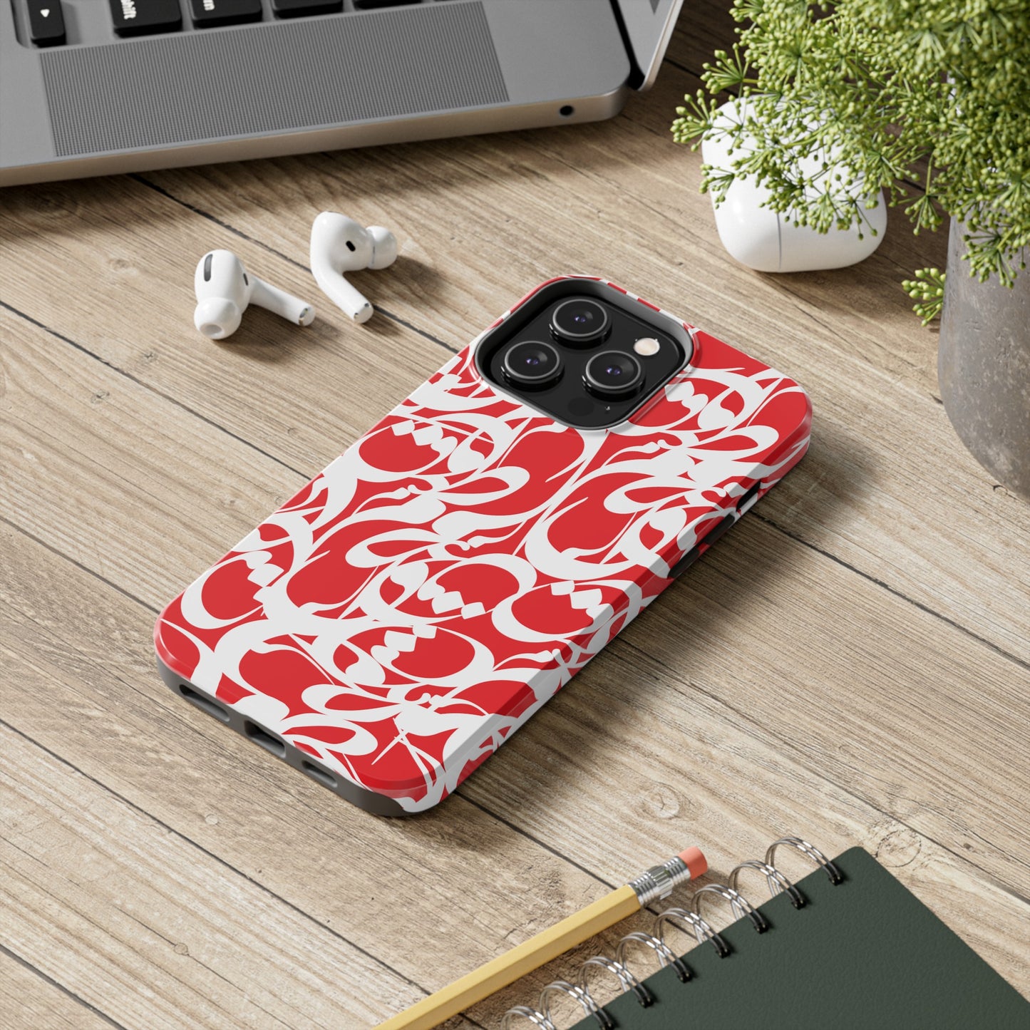 iPhone/Galaxy - Tough Phone Case with Persian Calligraphy Design - Impact Resistant, TPU Lining, Polycarbonate Shell, Glossy Finish