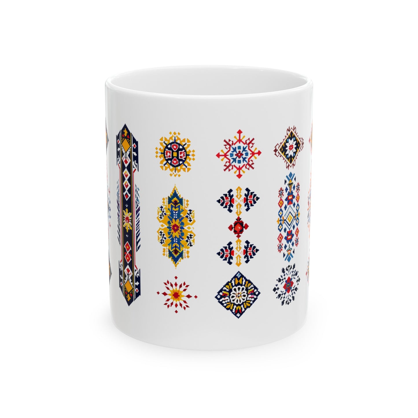 Durable Ceramic Coffee Mug with Persian Calligraphy Design - Vivid Print, BPA & Lead-Free, Microwave & Dishwasher Safe