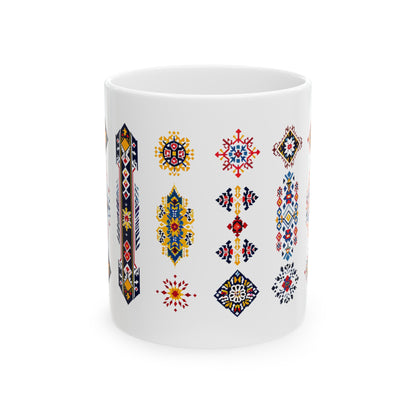 Durable Ceramic Coffee Mug with Persian Calligraphy Design - Vivid Print, BPA & Lead-Free, Microwave & Dishwasher Safe