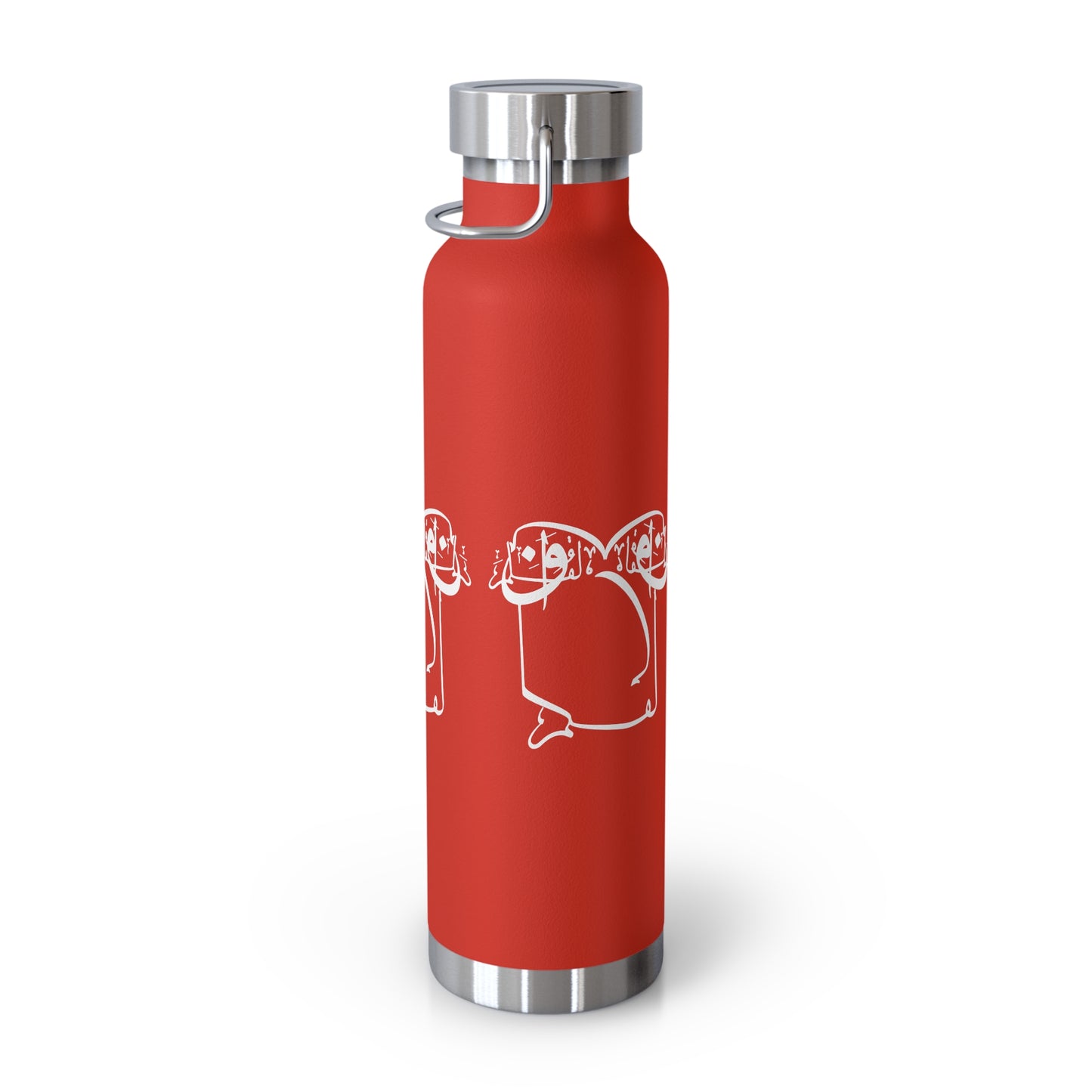 22oz Vacuum Insulated Stainless Steel Bottle with Persian Calligraphy Design - Double Wall, BPA Free, Spill-Proof, Scratch & Fade Resistant