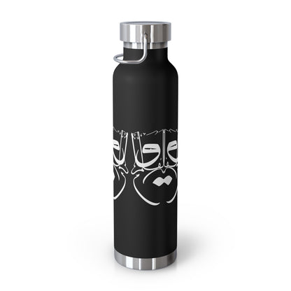 22oz Vacuum Insulated Stainless Steel Bottle with Persian Calligraphy Design - Double Wall, BPA Free, Spill-Proof, Scratch & Fade Resistant