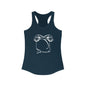 Women's Slim Fit Racerback Tank Top with Persian Calligraphy Design - Lightweight, Scooped Neckline