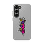 iPhone/Galaxy - Tough Phone Case with Persian Calligraphy Design  - Impact Resistant, TPU Lining, Polycarbonate Shell, Glossy Finish