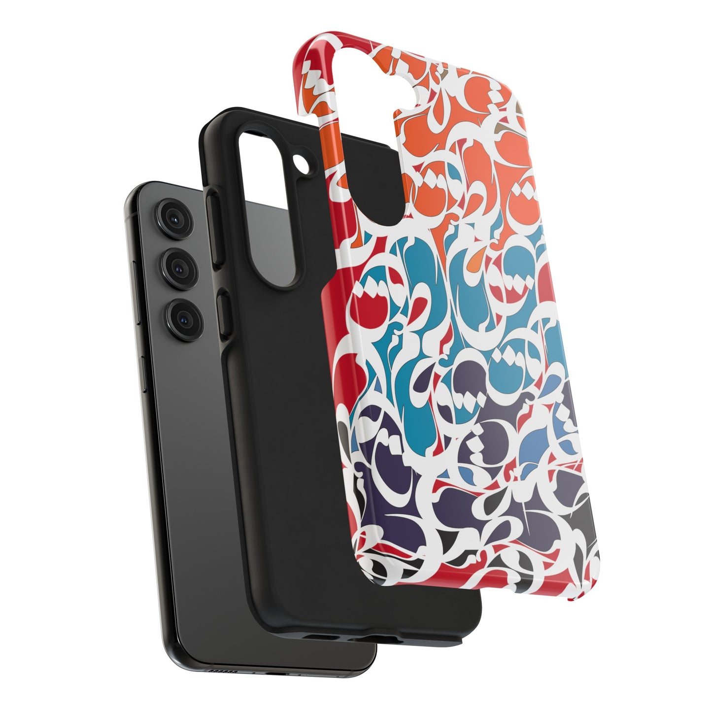 iPhone/Galaxy Tough Phone Case with Persian Calligraphy Design - Impact Resistant, TPU Lining, Polycarbonate Shell, Glossy Finish