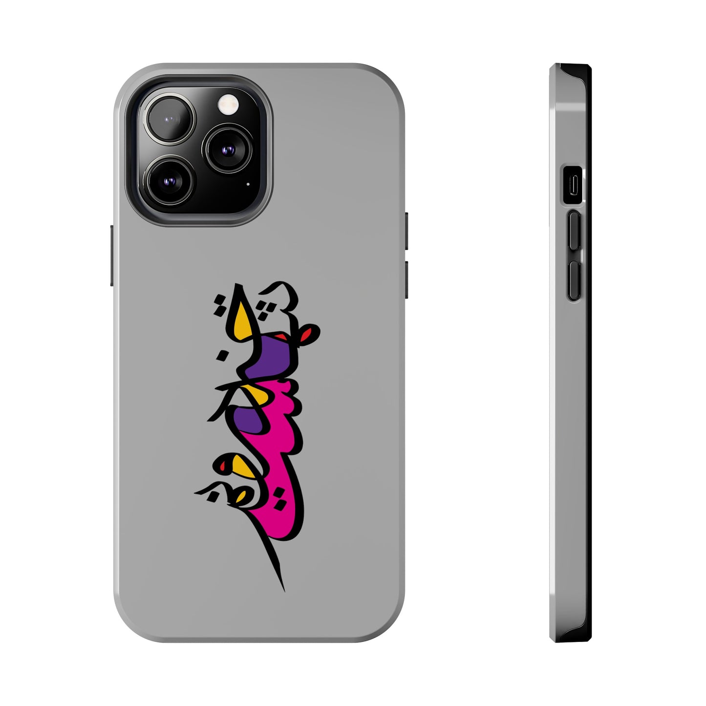 iPhone/Galaxy - Tough Phone Case with Persian Calligraphy Design  - Impact Resistant, TPU Lining, Polycarbonate Shell, Glossy Finish