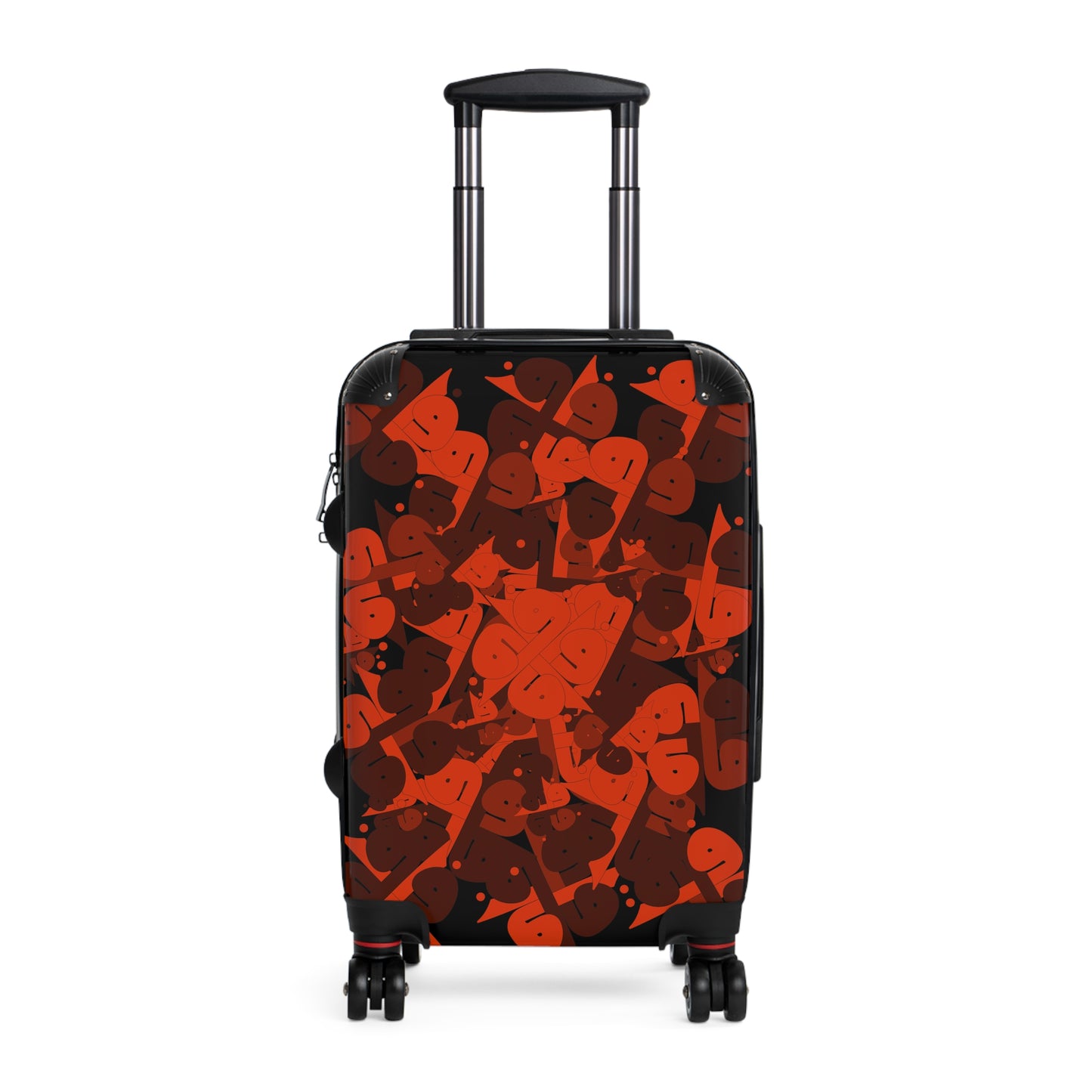 Polycarbonate & ABS Hard-Shell Suitcase with Persian Calligraphy Design - 360° Swivel Wheels, Telescopic Handle, Built-In Lock