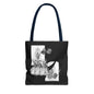 Durable Tote Bags with Persian Calligraphy Design - 3 Sizes, Multiple Handle Colors, Polyester Fabric