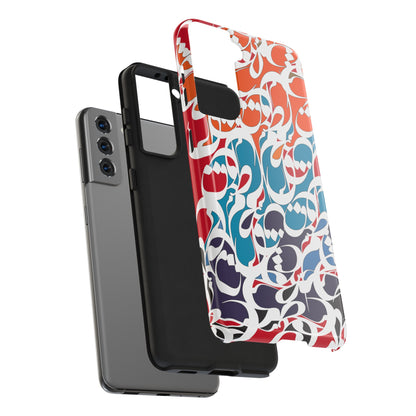 iPhone/Galaxy Tough Phone Case with Persian Calligraphy Design - Impact Resistant, TPU Lining, Polycarbonate Shell, Glossy Finish