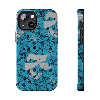 iPhone/Galaxy - Tough Phone Case with Persian Calligraphy Design - Impact Resistant, TPU Lining, Polycarbonate Shell, Glossy Finish