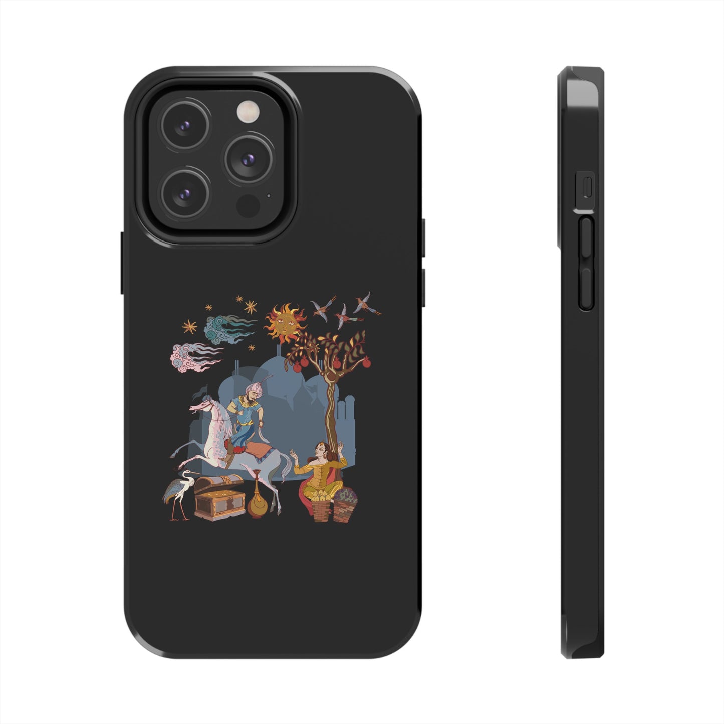 iPhone/Galaxy - Tough Phone Case with Persian Calligraphy Design  - Impact Resistant, TPU Lining, Polycarbonate Shell, Glossy Finish