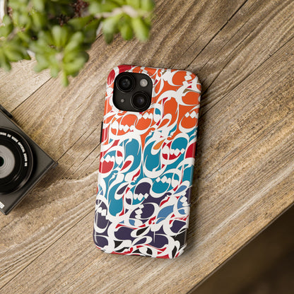 iPhone/Galaxy Tough Phone Case with Persian Calligraphy Design - Impact Resistant, TPU Lining, Polycarbonate Shell, Glossy Finish