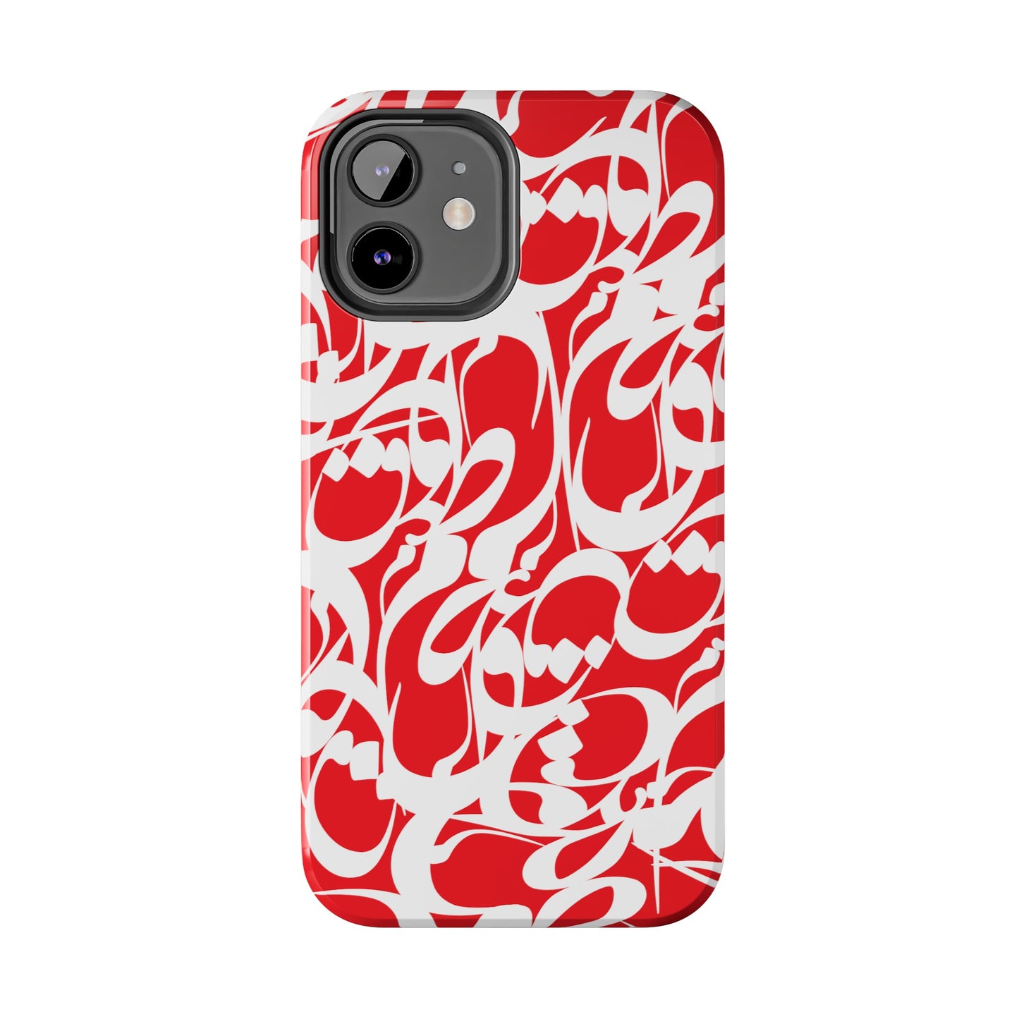 iPhone/Galaxy - Tough Phone Case with Persian Calligraphy Design - Impact Resistant, TPU Lining, Polycarbonate Shell, Glossy Finish