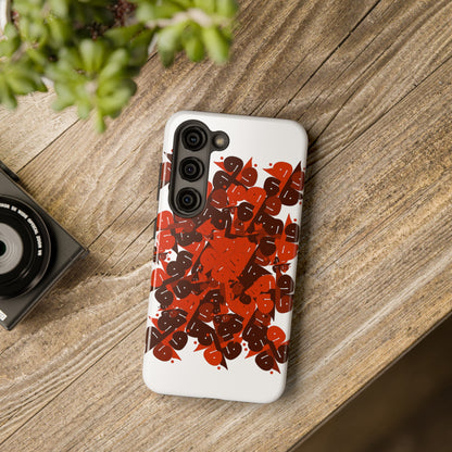 iPhone/Galaxy - Tough Phone Case with Persian Calligraphy Design  - Impact Resistant, TPU Lining, Polycarbonate Shell, Glossy Finish