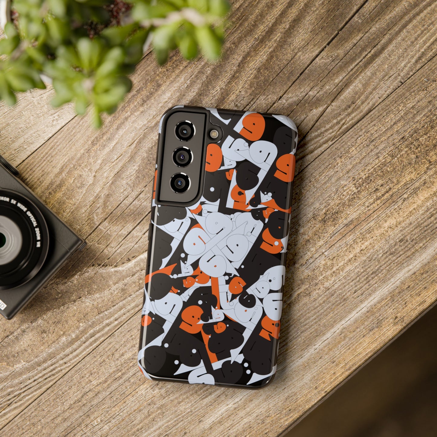 iPhone/Galaxy - Tough Phone Case with Persian Calligraphy Design - Impact Resistant, TPU Lining, Polycarbonate Shell, Glossy Finish