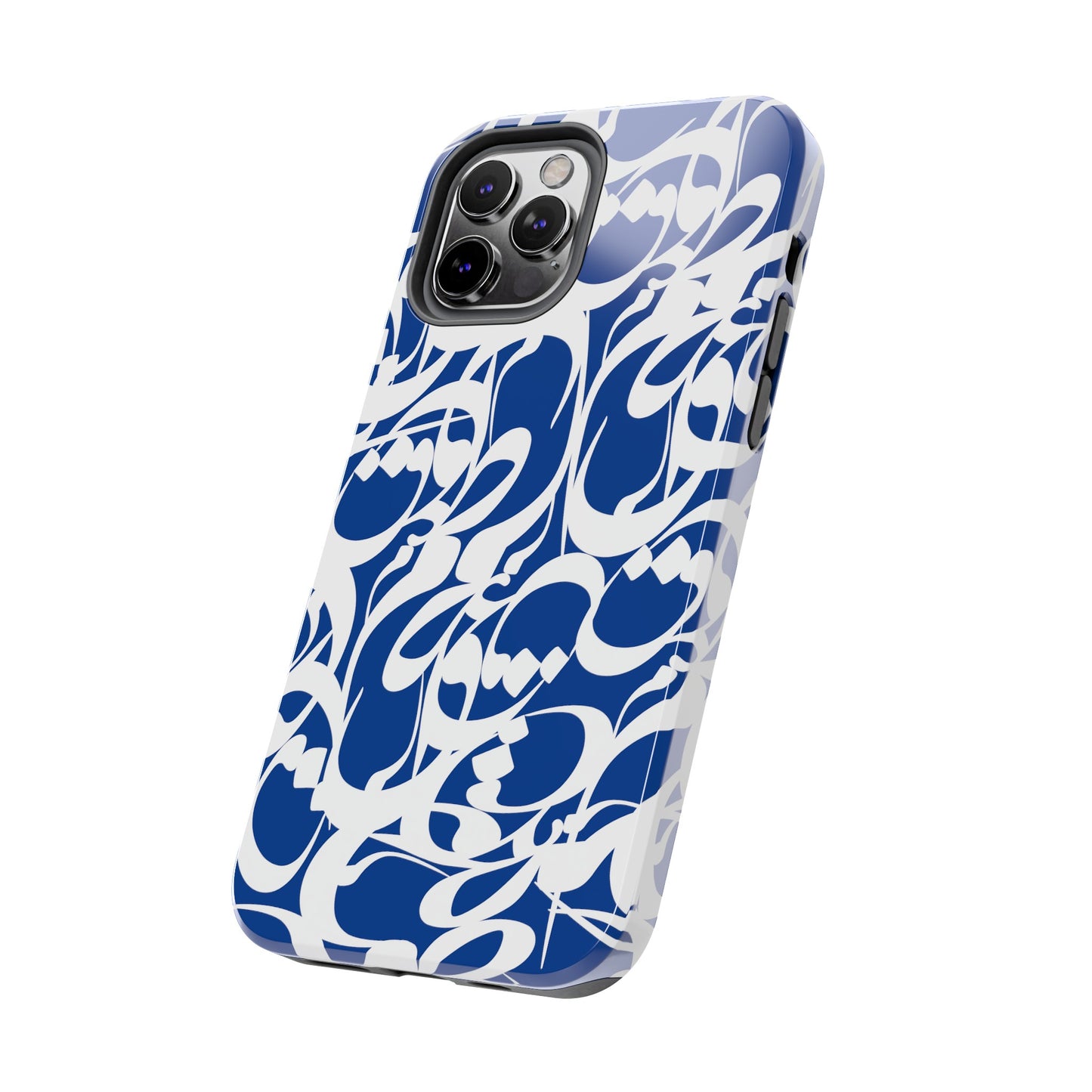 iPhone/Galaxy - Tough Phone Case with Persian Calligraphy Design - Impact Resistant, TPU Lining, Polycarbonate Shell, Glossy Finish