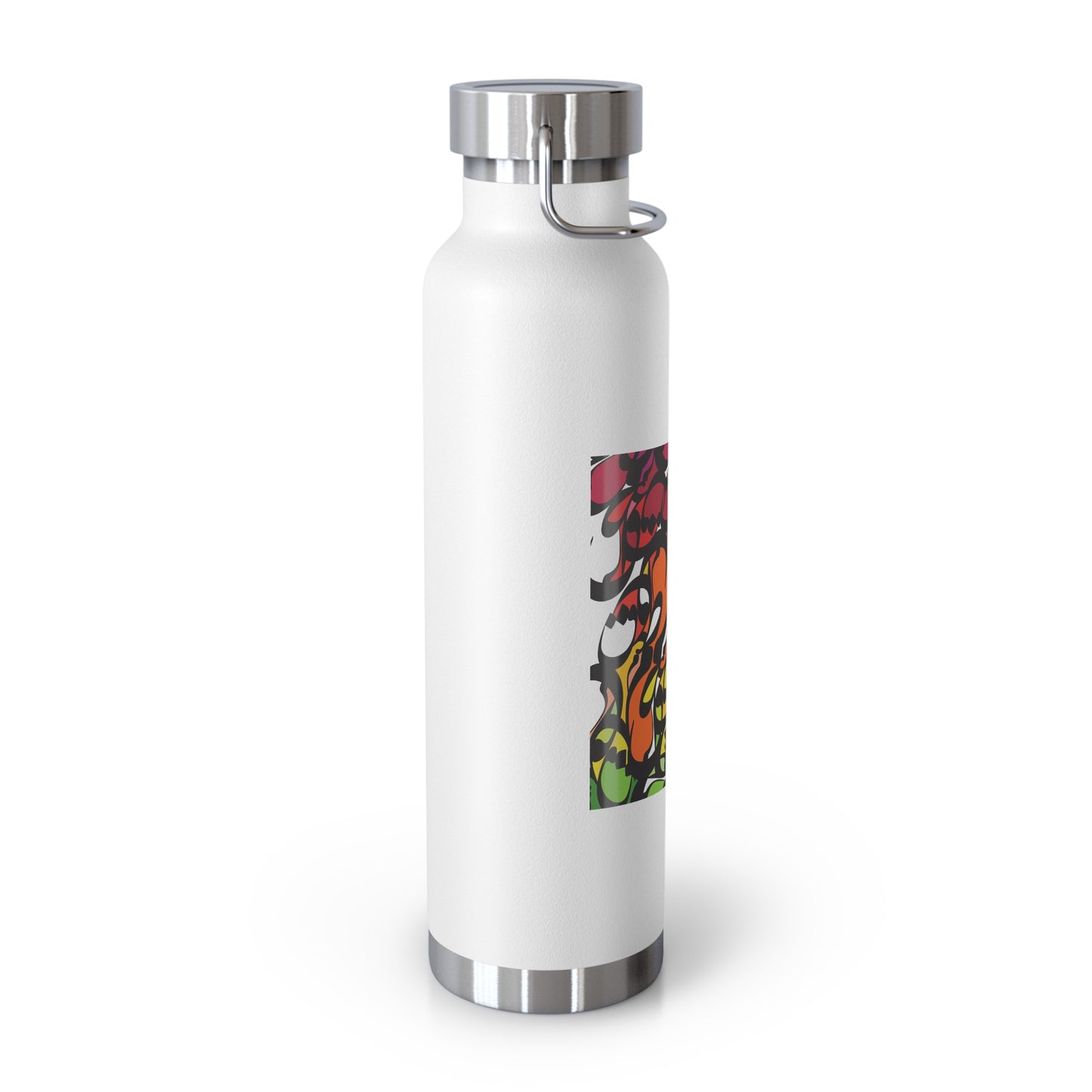 22oz Vacuum Insulated Stainless Steel Bottle with Persian Calligraphy Design - Double Wall, BPA Free, Spill-Proof, Scratch & Fade Resistant