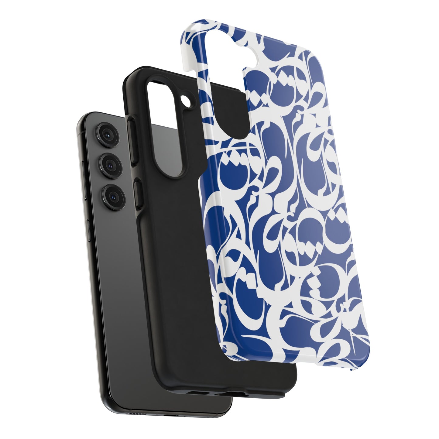 iPhone/Galaxy - Tough Phone Case with Persian Calligraphy Design - Impact Resistant, TPU Lining, Polycarbonate Shell, Glossy Finish