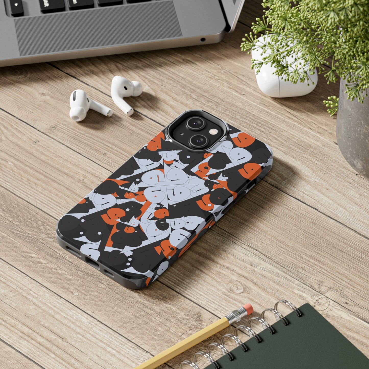 iPhone/Galaxy - Tough Phone Case with Persian Calligraphy Design - Impact Resistant, TPU Lining, Polycarbonate Shell, Glossy Finish