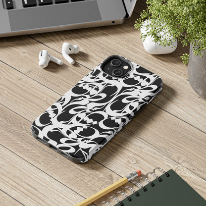 iPhone/Galaxy - Tough Phone Case with Persian Calligraphy Design - Impact Resistant, TPU Lining, Polycarbonate Shell, Glossy Finish