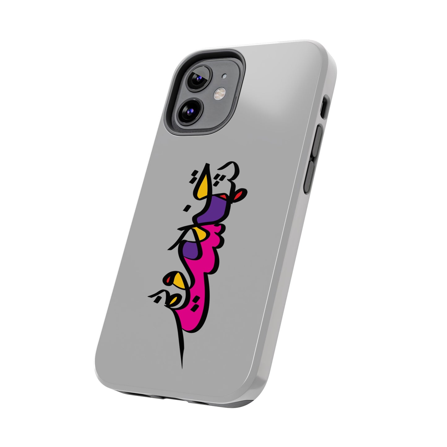 iPhone/Galaxy - Tough Phone Case with Persian Calligraphy Design  - Impact Resistant, TPU Lining, Polycarbonate Shell, Glossy Finish