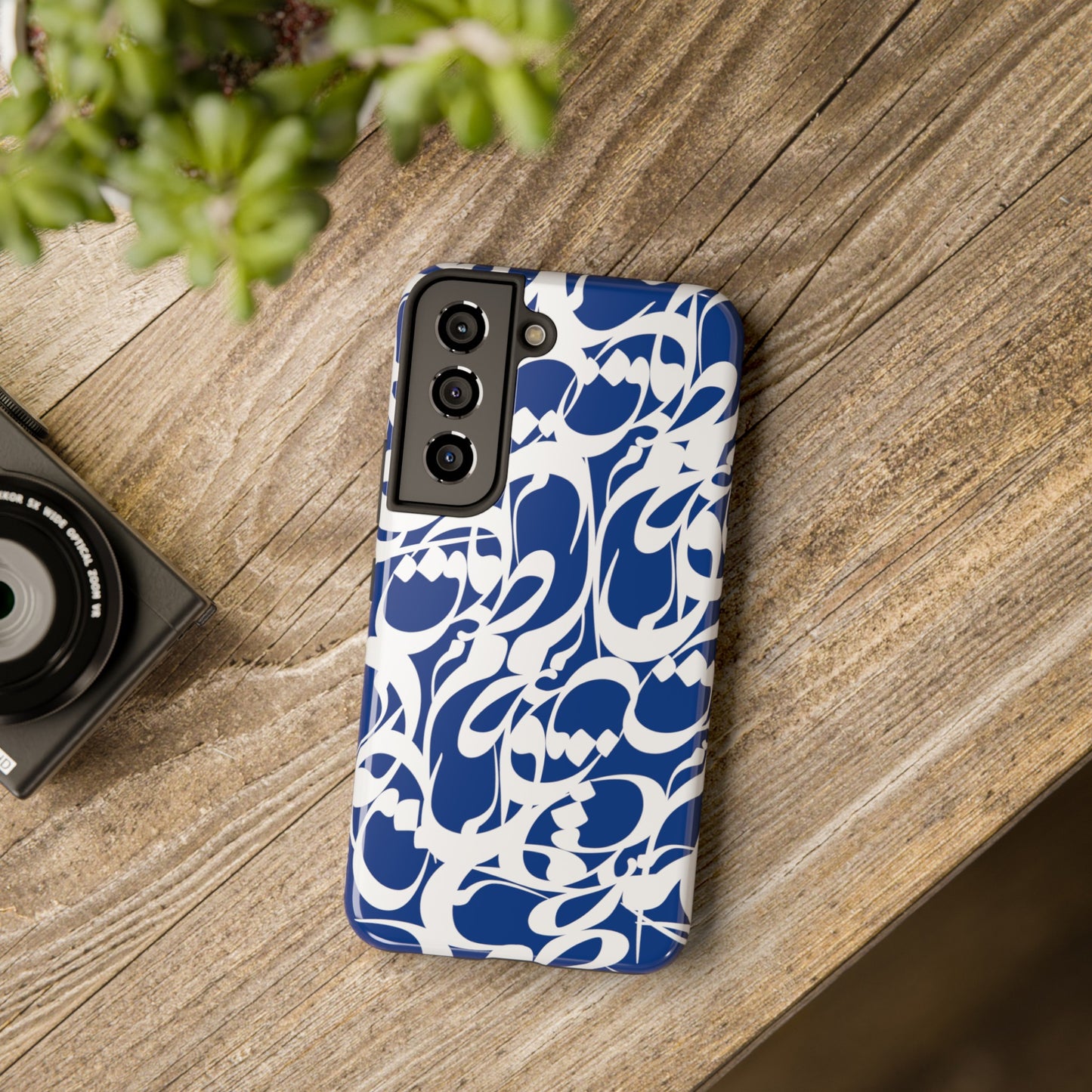 iPhone/Galaxy - Tough Phone Case with Persian Calligraphy Design - Impact Resistant, TPU Lining, Polycarbonate Shell, Glossy Finish