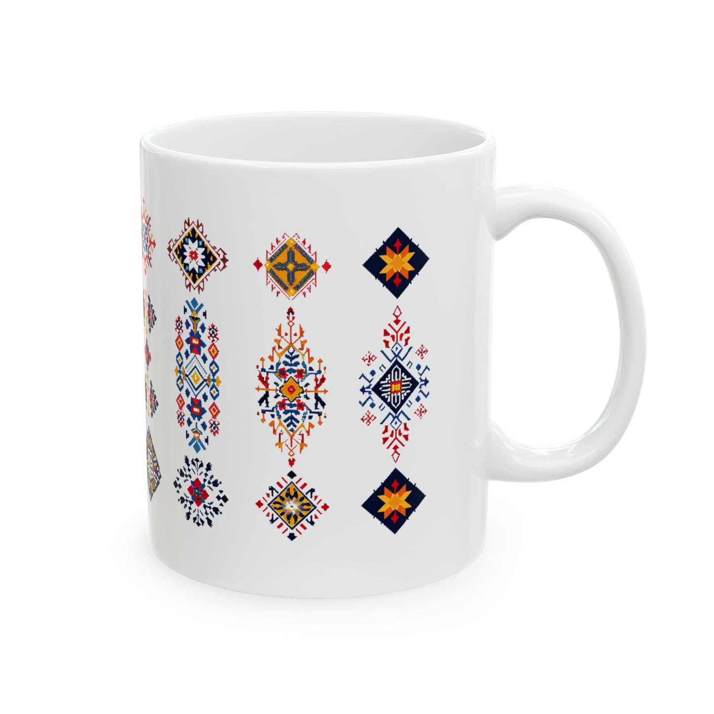 Durable Ceramic Coffee Mug with Persian Calligraphy Design - Vivid Print, BPA & Lead-Free, Microwave & Dishwasher Safe