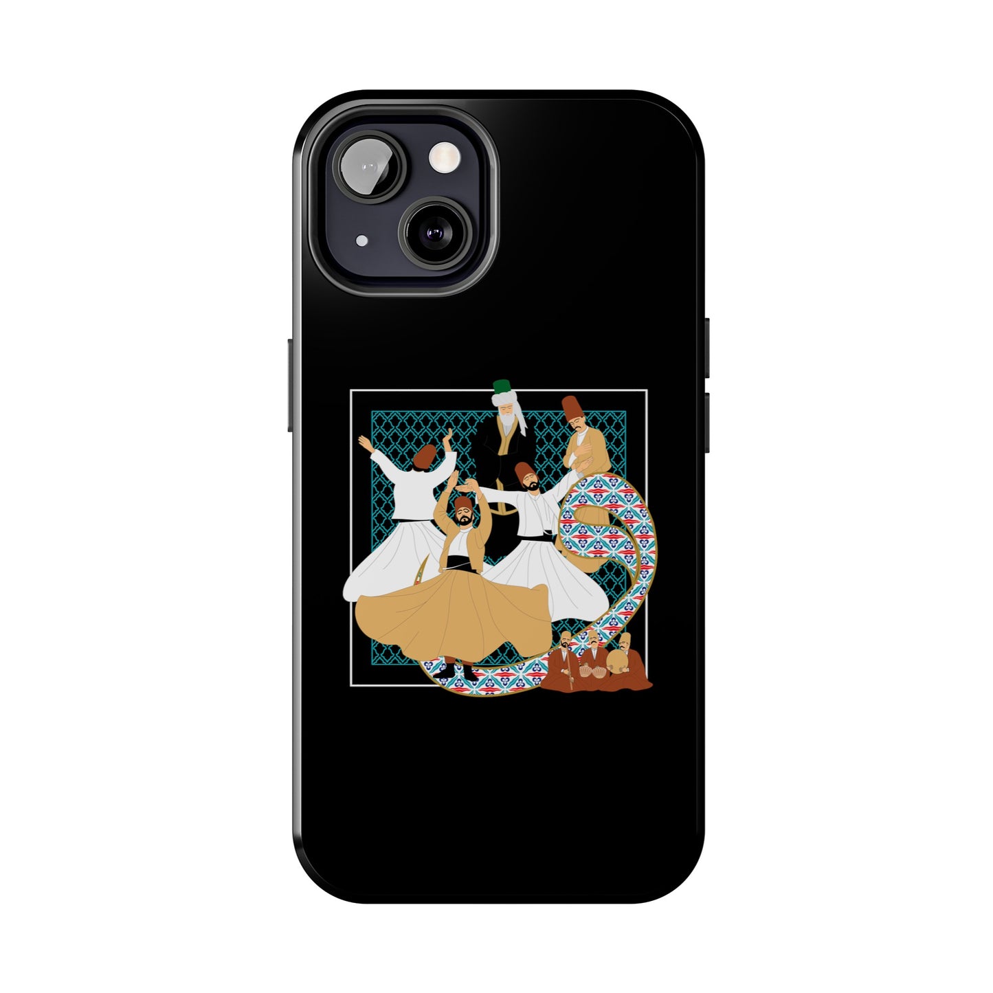 iPhone/Galaxy - Tough Phone Case with Persian Calligraphy Design  - Impact Resistant, TPU Lining, Polycarbonate Shell, Glossy Finish